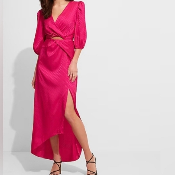 Express Dresses & Skirts - NEW! EXPRESS Cut Out High Low Midi Maxi Dress XS.